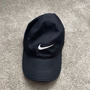 Women’s black Nike hat with white swoosh